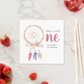 Serviette En Papier Aquarelle mignonne Dreamcatcher Wild Un 1er annive (En situation)