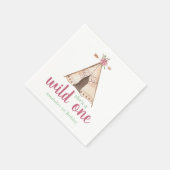 Serviette En Papier Aquarelle mignonne Teepee Wild Un 1er anniversaire (Coin)