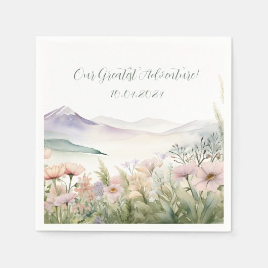 Serviette En Papier Aquarelle moderne (Devant)