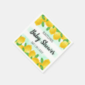 Serviette En Papier Aquarelle moderne Baby shower citronnier (Coin)