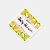 Serviette En Papier Aquarelle moderne Baby shower citronnier (Coin)