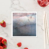 Serviette En Papier Aquarelle moderne Bleu & Rose Or Rose Chic Glam (En situation)