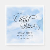Serviette En Papier Aquarelle moderne Blue Cloud Neuf Baby shower (Devant)