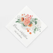 Serviette En Papier Aquarelle moderne Fleur sauvage tendance florale N (Coin)