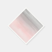 Serviette En Papier Aquarelle moderne gris rose roux Ombre Chic (Coin)