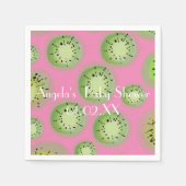 Serviette En Papier Aquarelle moderne Kiwi Fruit Babyshower (Devant)
