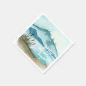 Serviette En Papier Aquarelle moderne Nature Commençons l'aventure (Coin)