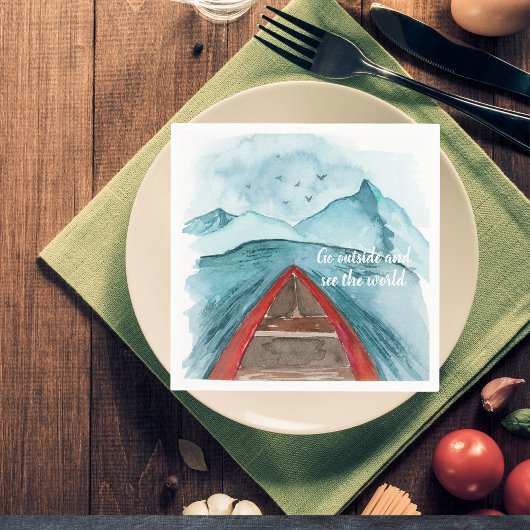 Serviette En Papier Aquarelle Moderne Nature Voir La Devis Mondiale