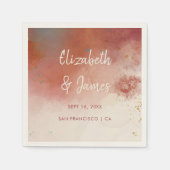 Serviette En Papier Aquarelle moderne Terracotta Desert Boho Mariage (Devant)