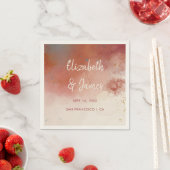 Serviette En Papier Aquarelle moderne Terracotta Desert Boho Mariage (En situation)