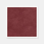 Serviette En Papier Aquarelle modifiable couleur rouge vin simple (Devant)