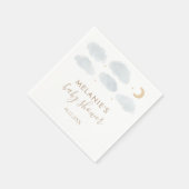 Serviette En Papier Aquarelle Moon Stars Baby shower (Coin)
