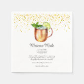 Serviette En Papier Aquarelle Moscou Mule Cocktail personnalisé Recett (Devant)