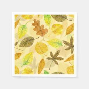 Serviette En Papier Aquarelle motif d'automne 2