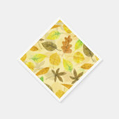 Serviette En Papier Aquarelle motif d'automne 2 (Coin)