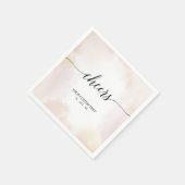 Serviette En Papier Aquarelle neutre | Serviettes de fête moderne (Coin)