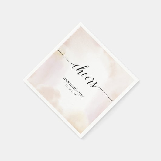 Serviette En Papier Aquarelle neutre | Serviettes de fête moderne (Coin)