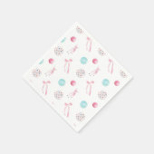 Serviette En Papier Aquarelle Noël bébé fille douche (Coin)
