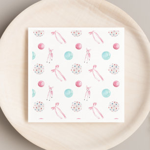 Serviette En Papier Aquarelle Noël bébé fille douche