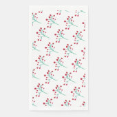 Serviette En Papier Aquarelle Noël Berry Sprigs Motif peint (Devant)