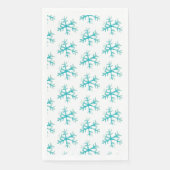Serviette En Papier Aquarelle Noël Snowflakes Peint Motif (Devant)