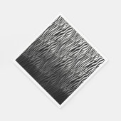 Serviette En Papier Aquarelle noir blanc Ombre Zebra Print (Coin)