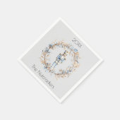 Serviette En Papier Aquarelle Noisette Noël (Coin)