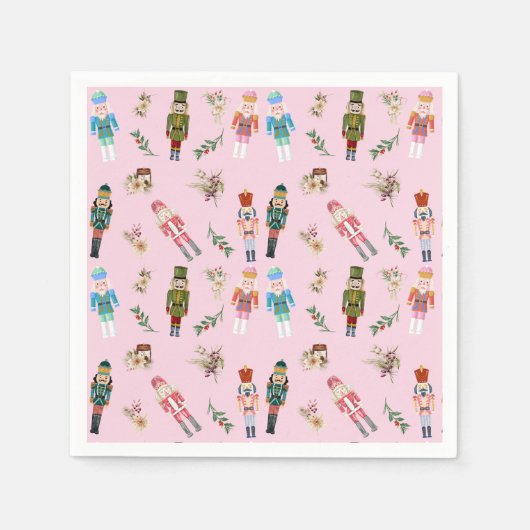 Serviette En Papier Aquarelle Noisettes de Noël Collage (Devant)