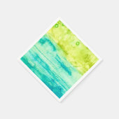 Serviette En Papier Aquarelle Océan Abstrait (Coin)
