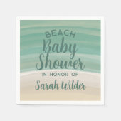 Serviette En Papier Aquarelle Ocean Beach Baby shower Papier (Devant)