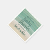 Serviette En Papier Aquarelle Ocean Beach Baby shower Papier (Coin)