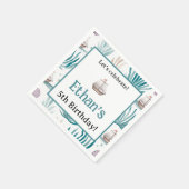 Serviette En Papier Aquarelle Océan Enfants Nautique (Coin)