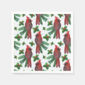 Serviette En Papier aquarelle Oiseau cardinal rouge (Devant)