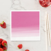 Serviette En Papier Aquarelle Ombrée Rose Chic (En situation)