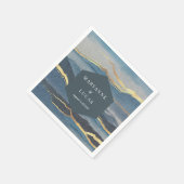 Serviette En Papier aquarelle or paysage papier mariage (Coin)