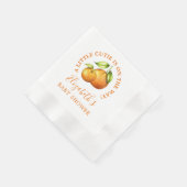 Serviette En Papier Aquarelle Oranges Un Petit Baby shower Cutie (Coin)