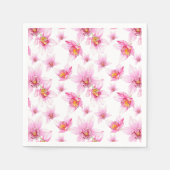 Serviette En Papier Aquarelle Orchidées Design 15 (Devant)