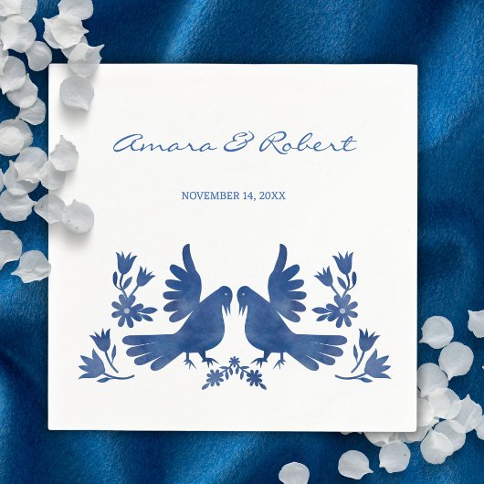 Serviette En Papier Aquarelle Otomi