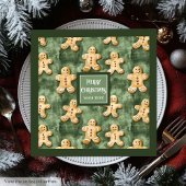 Serviette En Papier Aquarelle pain d'épices homme pastel vert sauge