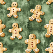 Serviette En Papier Aquarelle pain d'épices homme pastel vert sauge