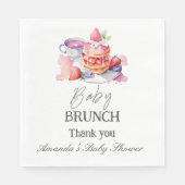 Serviette En Papier Aquarelle Pancake Baby Brunch Douche (Devant)
