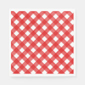 Serviette En Papier Aquarelle Papier à plis rouge et blanc Napkin (Devant)