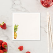 Serviette En Papier Aquarelle Papier d'ananas tropical Napkin (En situation)
