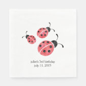 Serviette En Papier Aquarelle papier Ladybug (Devant)