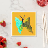 Serviette En Papier Aquarelle papillon aqua joli (En situation)