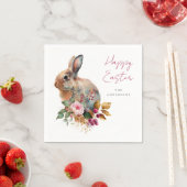 Serviette En Papier Aquarelle Pâques florales (En situation)