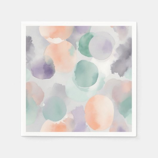 Serviette En Papier Aquarelle Pastel douce (Devant)