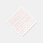 Serviette En Papier Aquarelle Pastel Motif en bande rose (Coin)