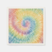 Serviette En Papier Aquarelle Pastel Rainbow Tie Dye (Devant)