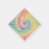 Serviette En Papier Aquarelle Pastel Rainbow Tie Dye (Coin)